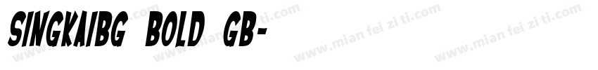 SingkaiBG Bold GB字体转换